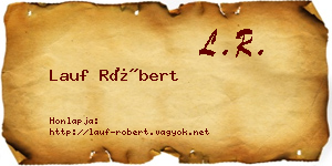 Lauf Róbert névjegykártya