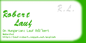 robert lauf business card